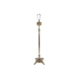 NINETEENTH-CENTURY CORINTHIAN PILLARD BRASS STANDARD LAMP together with shade Provenance: The