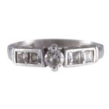 STERLING SILVER CUBIC ZIRCONIA RING Provenance: The Maureen O'Hara Collection Important: Live online