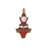 NINETEENTH-CENTURY ORMOLU MOUNTED LACQUERED BRACKET CLOCK the dial inscribed JE Ballion, Paris