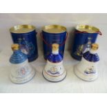 Wade Bell's Scotch whisky Royal decanters (3 boxed)