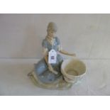 Lladro figure Girl by Wash Bowl