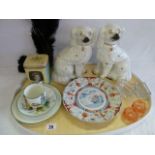 Pair Staffordshire spaniels,