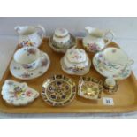 Royal Crown Derby posies, Imari etc pin dishes,