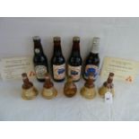 Wade Bells Scotch whisky miniature decanters & vintage commemorative beer bottles (9)