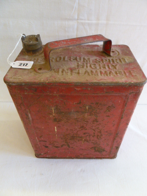 Vintage petrol can with Esso cap