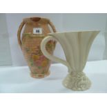 Newport Clarice Cliff jug and Arthur Wood twin handled vase (2)