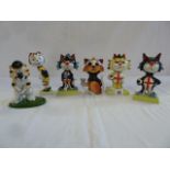 Lorna Bailey cats - football, rugby,