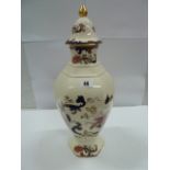 Masons blue Mandalay vase and cover