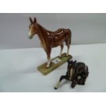 Royal Doulton horse 'Merely A Minor' HN2571 & a Beswick foal 915 (2)