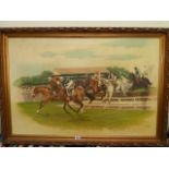 Large oil on canvas - Horse racing- Toni Hazle