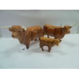 Beswick Highland cattle family - bull,