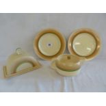 Wilkinson & Newport pottery Clarice Cliff side plates,