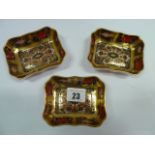 Royal Crown Derby Imari pin dishes (3)