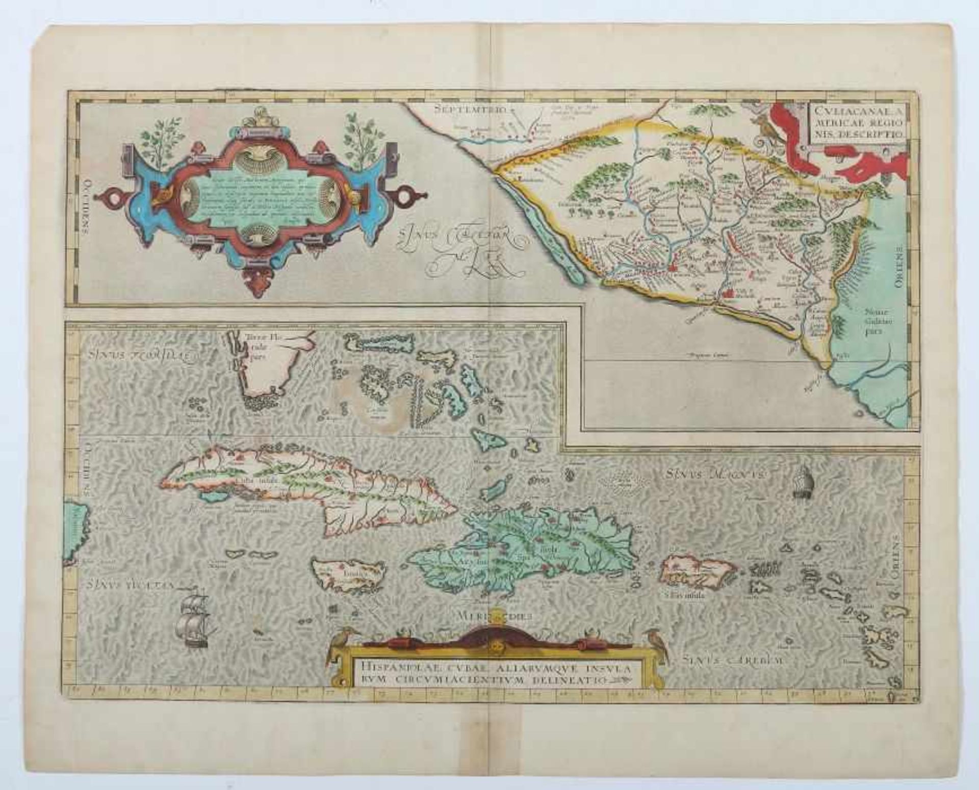 Ortelius, Abraham Antwerpen 1527 - 1598 ebenda, Kartograph und Geograph. "Culiacanae a Mericae - Image 2 of 3
