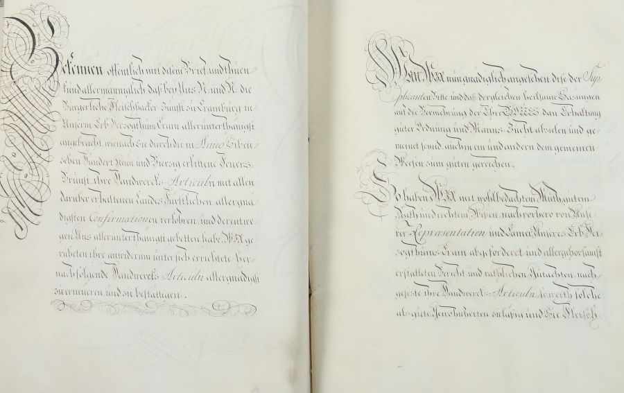 Erlass/Verordnung Maria Theresias Wien, in schöner Kalligraphie, 12-seitiger doppelseitig - Image 5 of 7