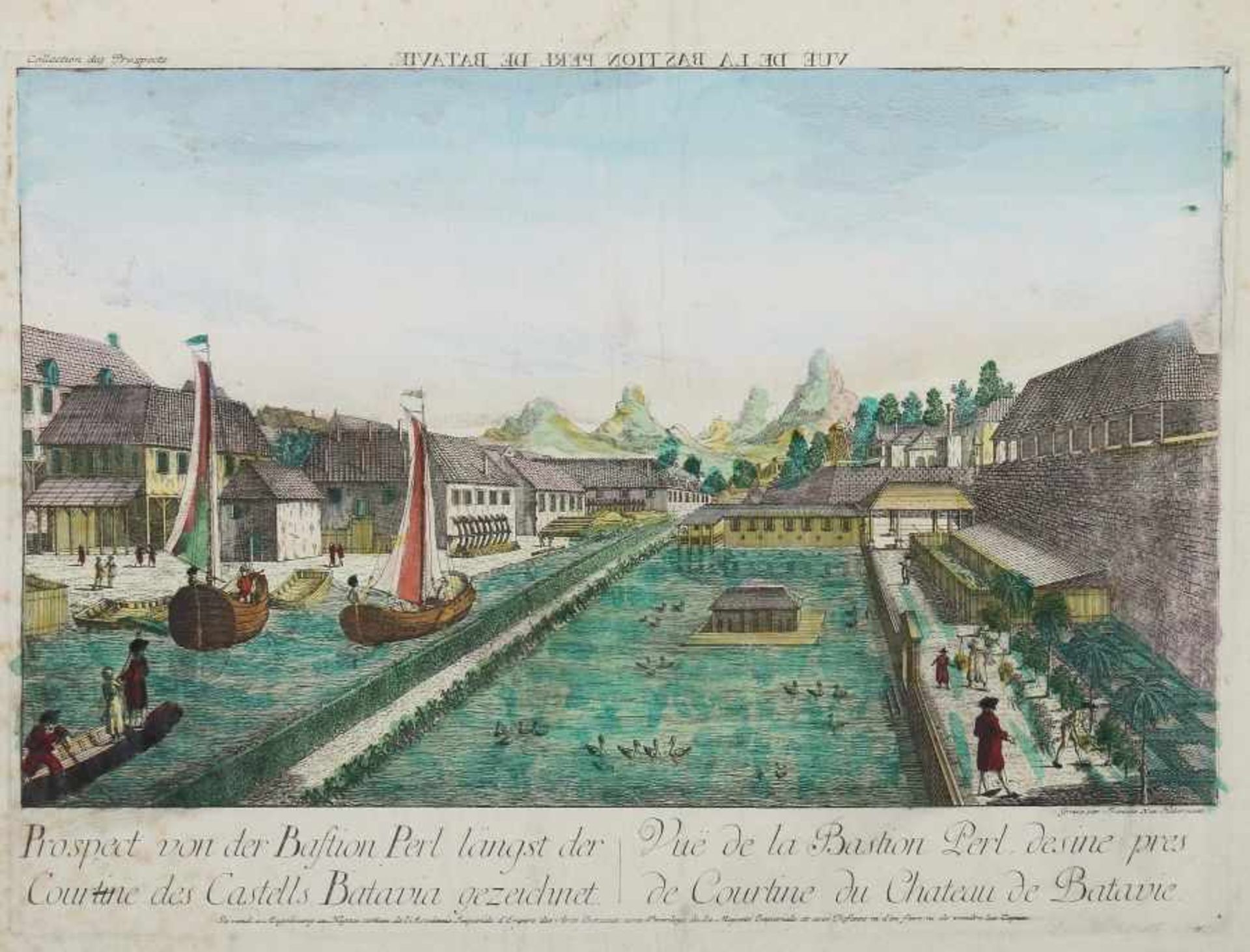 Habermann, Franz Xaver 1721 - 1796. "Prospect von der Bastion Perl längst der Courtine Castells