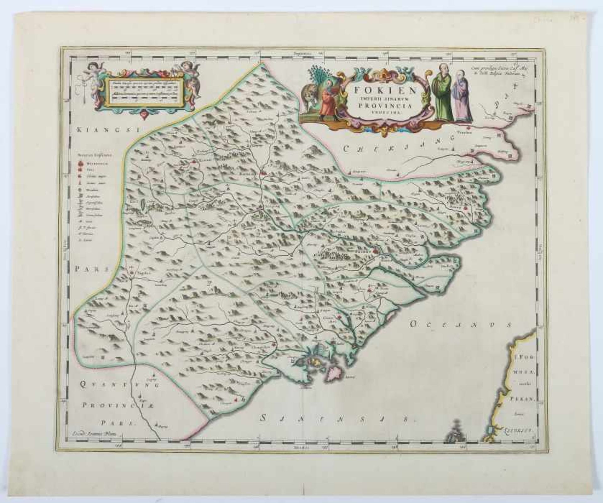 Blaeu, Joan 1599 - 1673. "Fokien, Imperii Sinarum, Provincia undecima", chinesische Provinz - Image 2 of 2