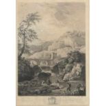 Ouvrier, Jean Paris 1725 - 1754 ebenda, französischer Stecher. "Vue des Apennins", Fischer mit