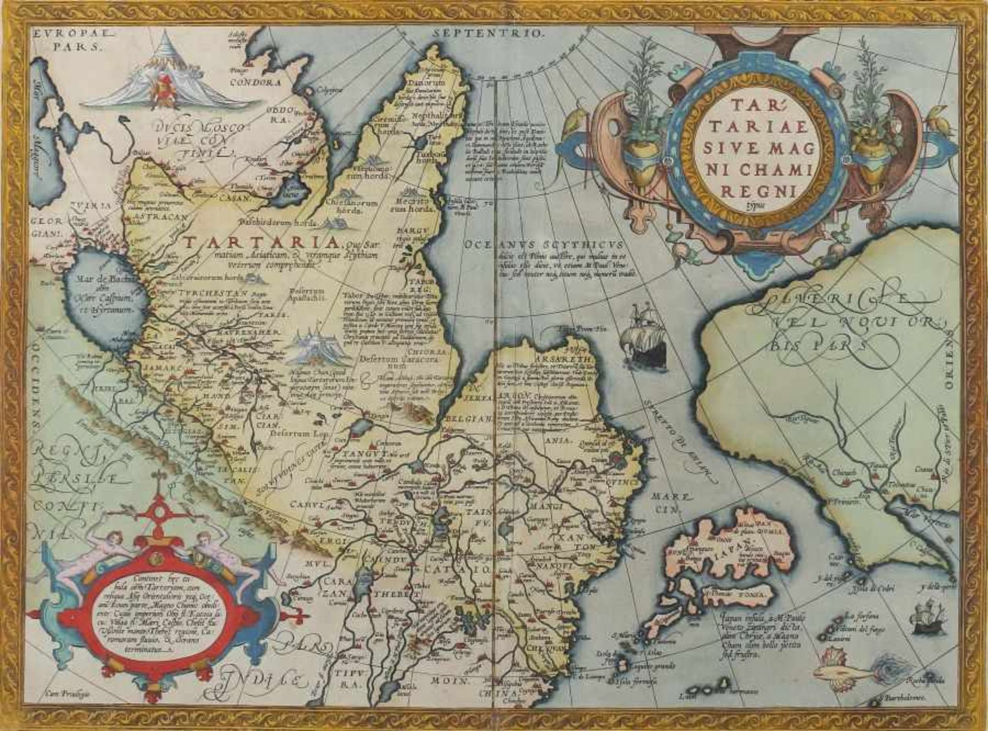Ortelius, Abraham Antwerpen 1527 - 1598 ebenda, Kartograph und Geograph. "Tartariae sive magni chami