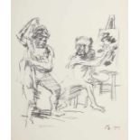 Kokoschka, Oskar Pöchlarn 1886 - 1980 Montreux, österreichischer Maler und Grafiker. "Maler und