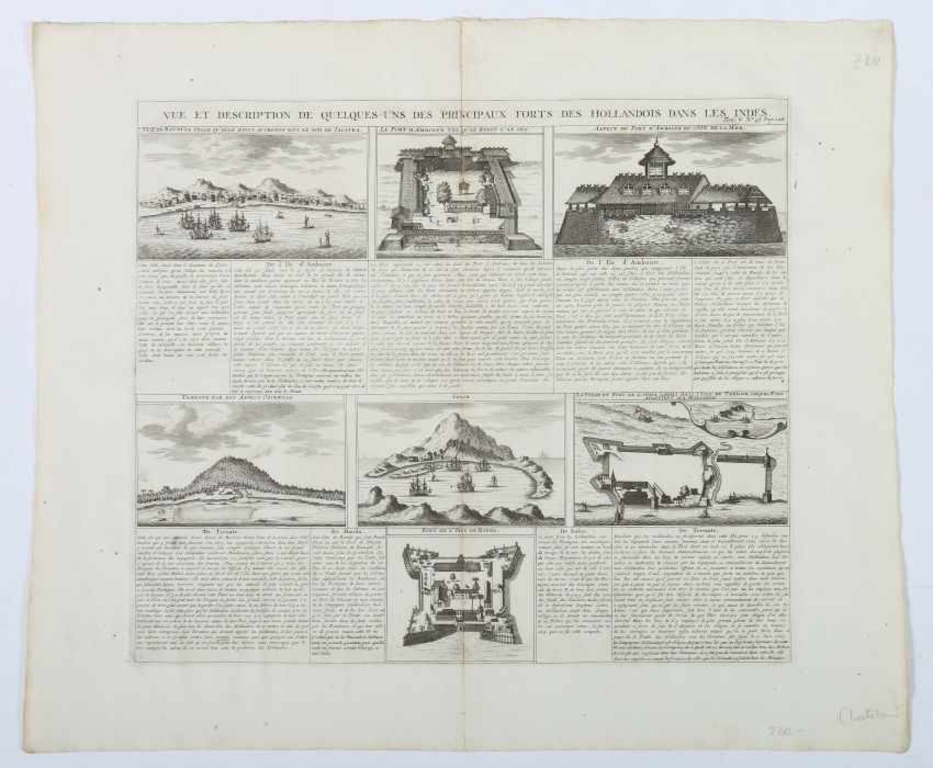 Chatelain, Henri 1684 - 1743. "Vue et Description de quelques-uns des principaux Forts des - Image 2 of 2