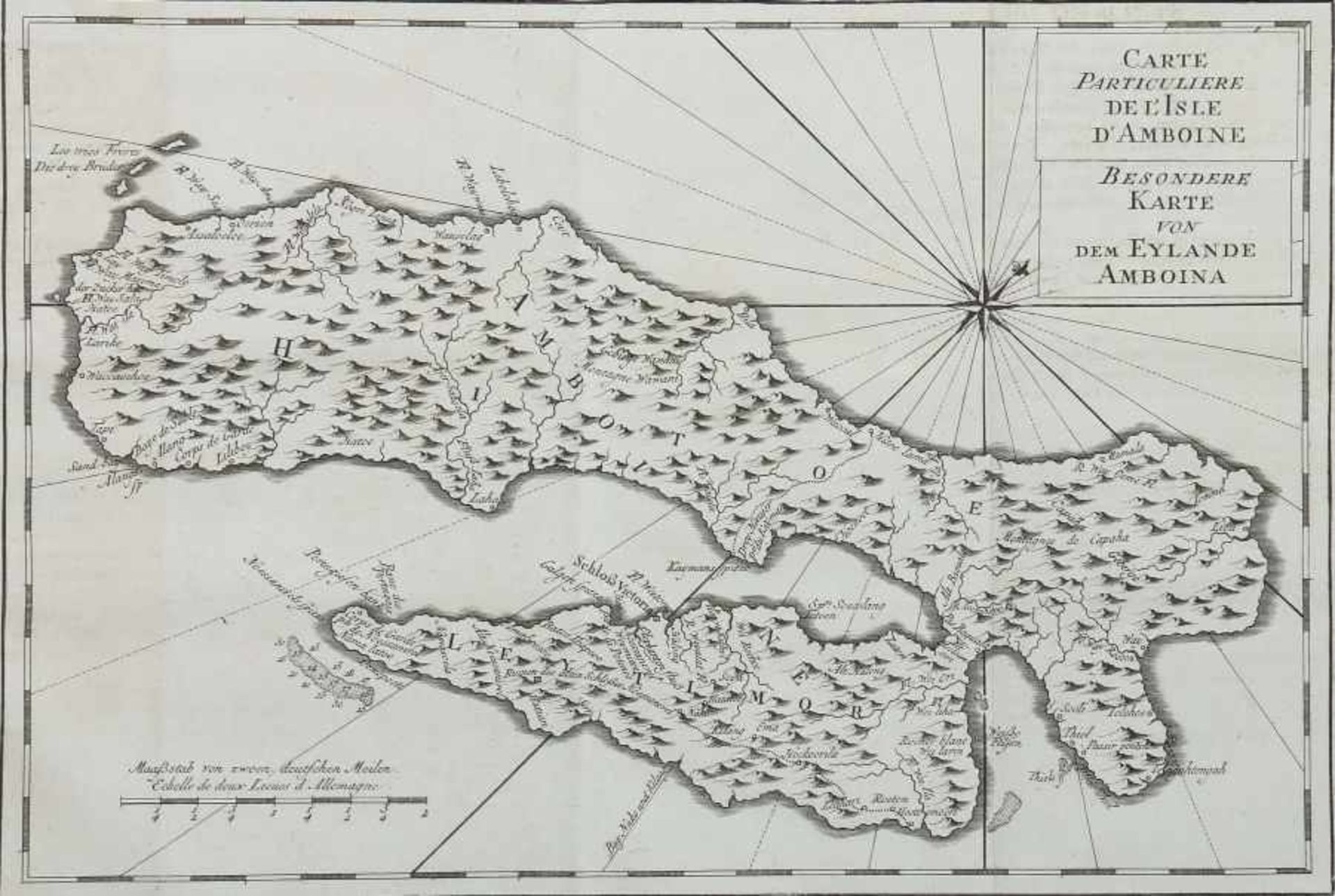 Bellin, Jaques-Nicolas, nach 1703 - 1772. 6 Karten und Ansichten Indonesien, 1x "Karte von den an - Image 2 of 7