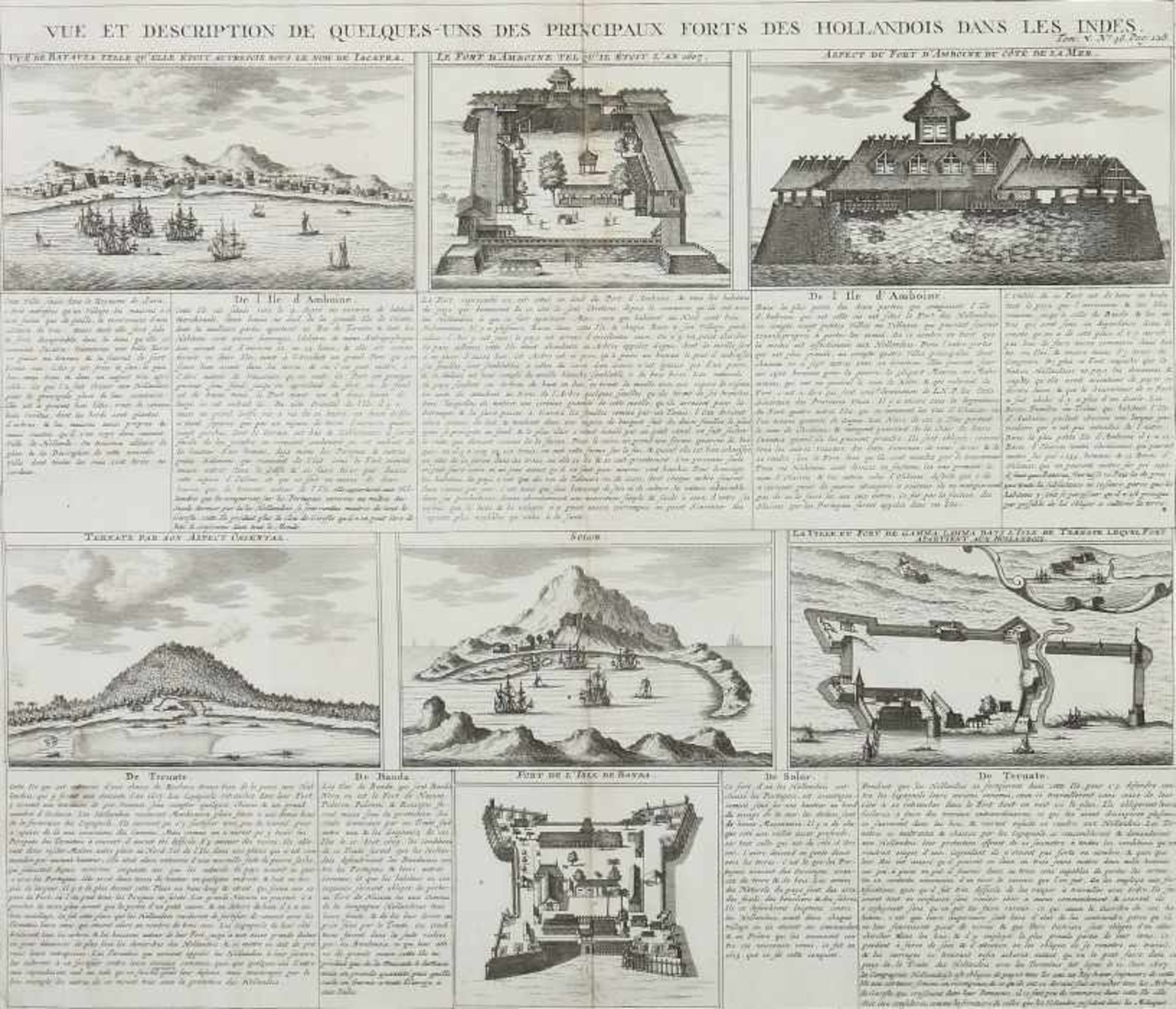 Chatelain, Henri 1684 - 1743. "Vue et Description de quelques-uns des principaux Forts des