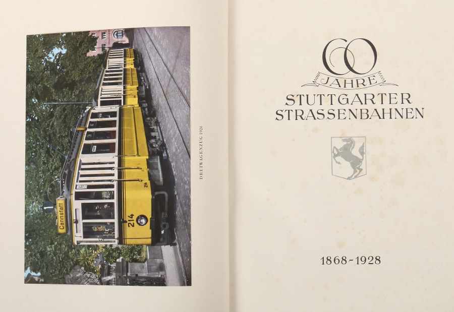 60 Jahre Stuttgarter Strassenbahnen 1868-1928 Stuttgart, 1928, mit mehrfach gefalteter - Image 2 of 2