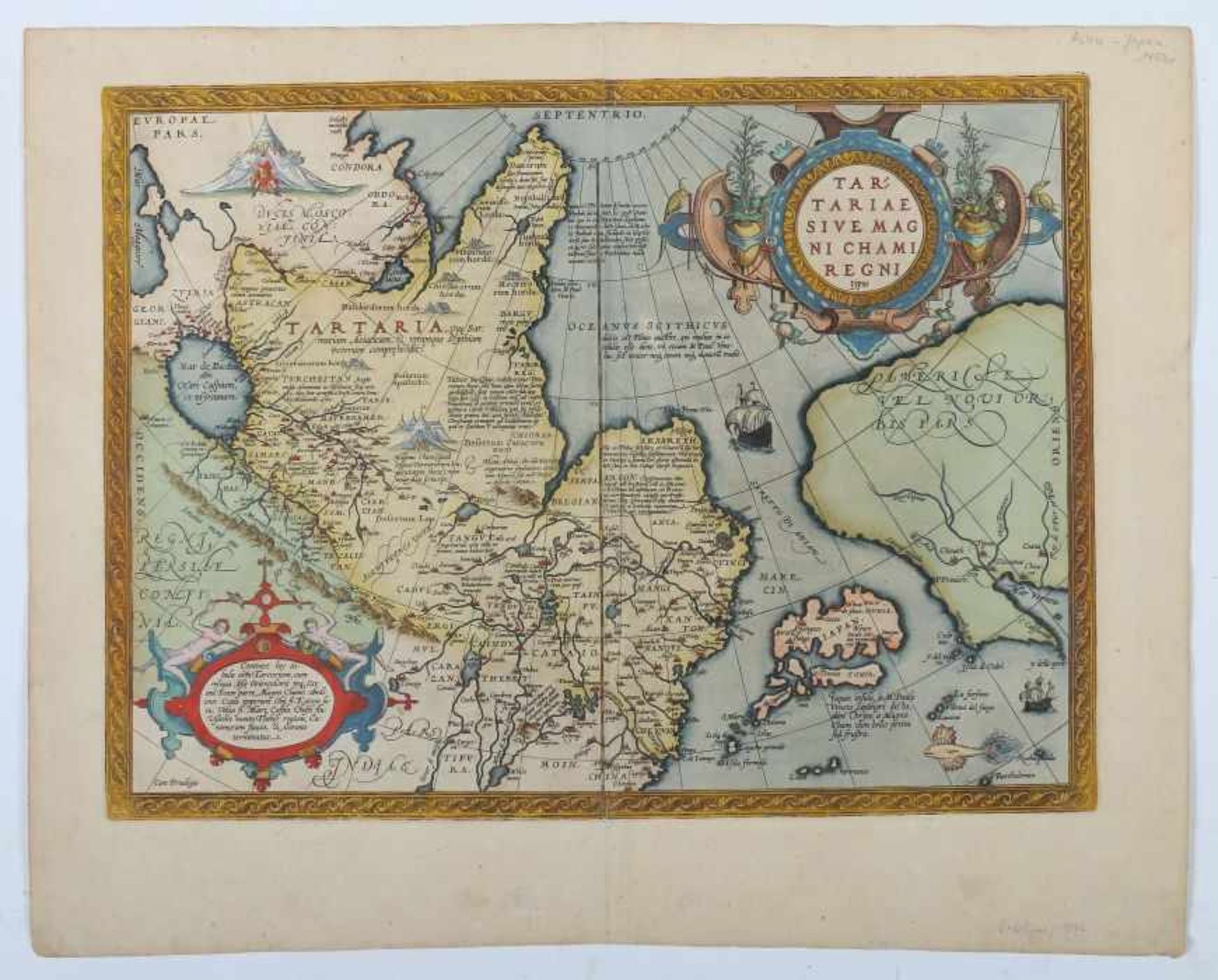 Ortelius, Abraham Antwerpen 1527 - 1598 ebenda, Kartograph und Geograph. "Tartariae sive magni chami - Image 2 of 3
