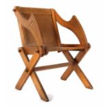 Glastonbury Chair England, Anfang 20. Jh., stilistischer Einfluss des Arts & Craft Movement, lose