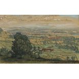 Klaiber, Albert, attr. Schwäbisch Gmünd 1899 - ?. "Schwäbische Landschaft", Blick von einer Anhöhe