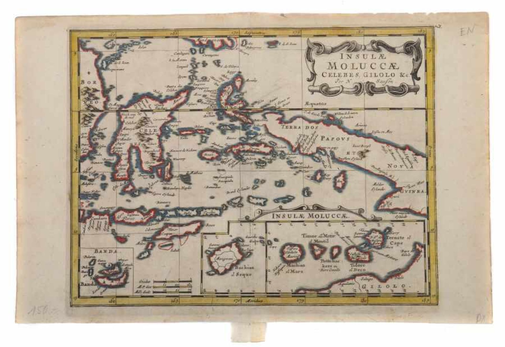 Sanson d'Abbeville, Nicolas 1600 - 1667. "Insulae Moluccae, Celebes Gilolo & C.", die Molukken - Image 2 of 2