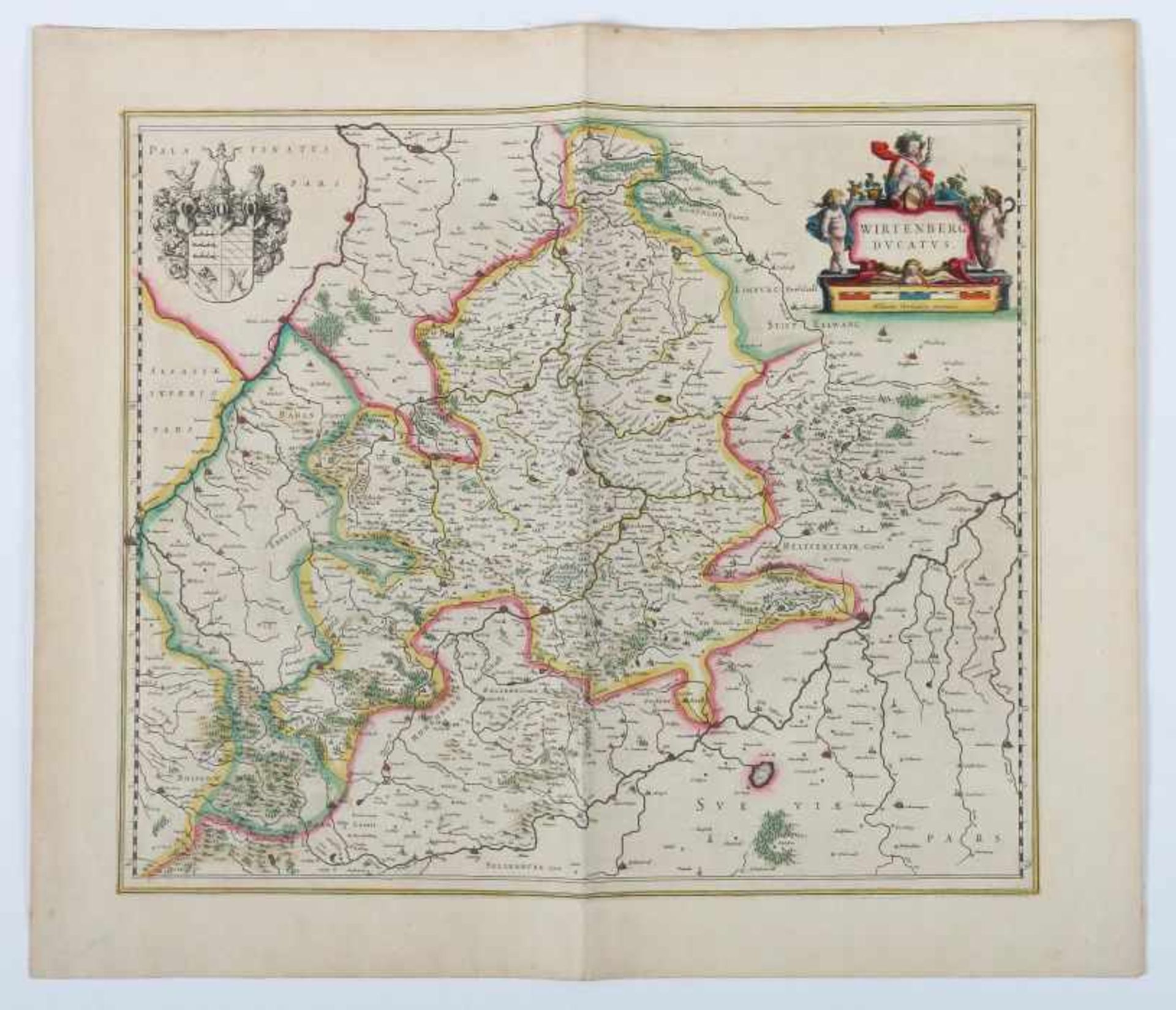 Mercator, Gerhard, nach 1512 - 1594. "Wirtenberg Ducatus - Pala Tinatus Pars", Württemberg von - Image 2 of 3