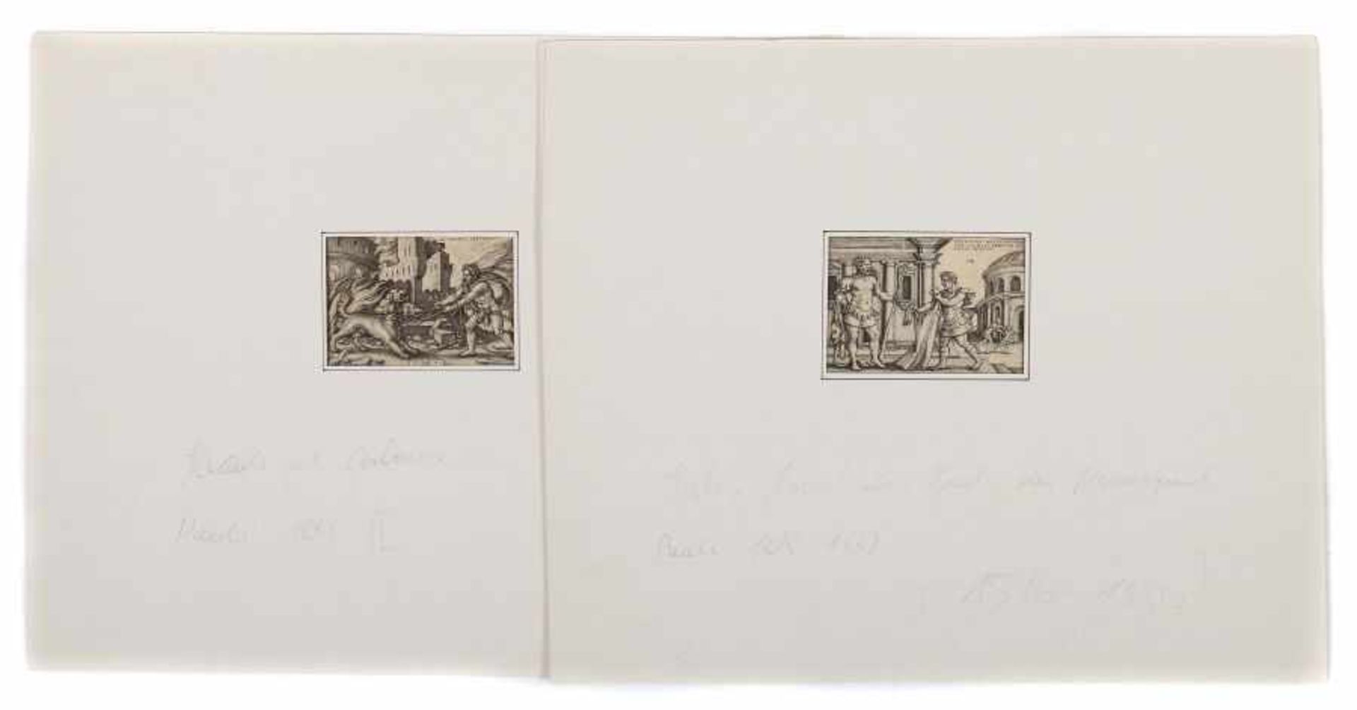 Beham, Hans Sebald Nürnberg 1500 - 1550 Frankfurt, Kupferstecher und Maler. 2 Darstellungen aus