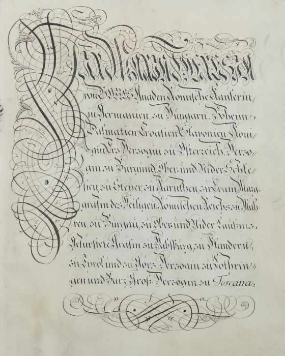 Erlass/Verordnung Maria Theresias Wien, in schöner Kalligraphie, 12-seitiger doppelseitig - Image 3 of 7