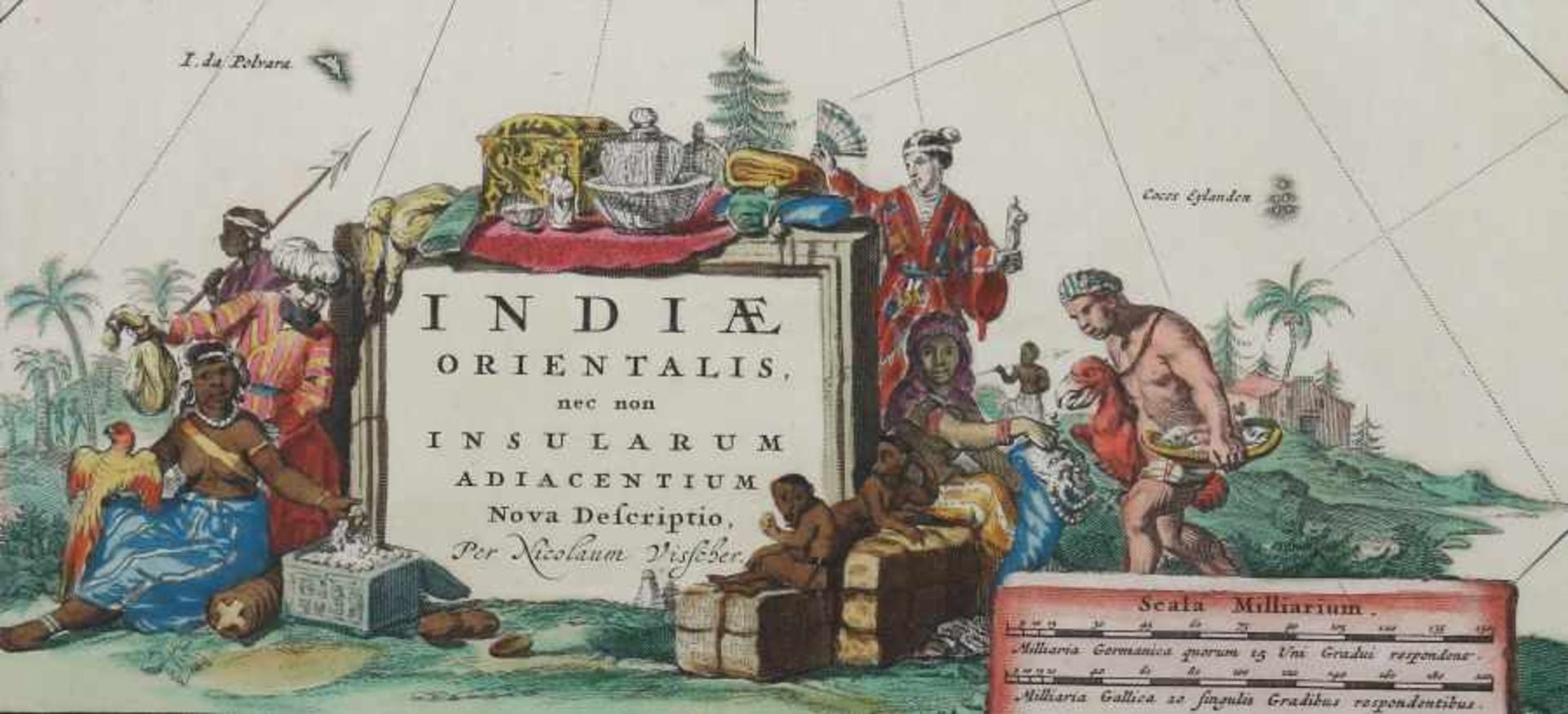 Visscher, Nicolas 1618 - 1709, Kupferstecher und Verleger in Amsterdam. "Indiae orientalis. Nec - Image 2 of 3