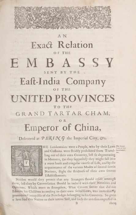 Nieuhoff, John An Embassy from the East-India Company of the United Provinces, to the Grand Tartar - Image 3 of 4