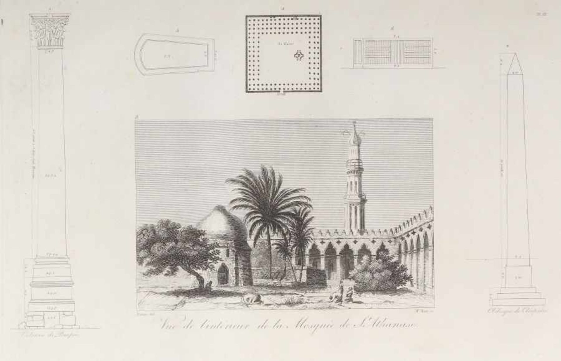 Denon, Vivant Voyages des la Basse et la Haute Egypte pendant les Campagnes de Bonaparte, Atlas, mit - Image 4 of 7