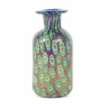 Kleine Millefiori-Vase Fratelli Toso, Murano, 2. Hälfte 20. Jh., farbloses Glas mit aufgeschmolzenen
