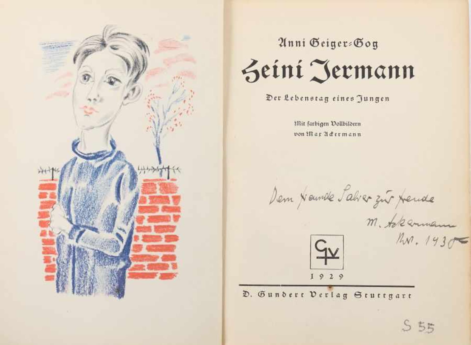 Geiger-Gog, Anni Heini Jermann - Der Lebenstag eines Jungen, mit farbigen Vollbildern von Max - Bild 2 aus 3