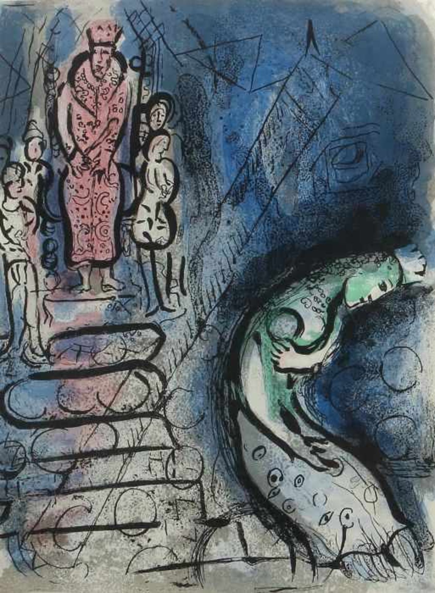 Chagall, Marc 1887 - 1985, russischer Maler, Illustrator, Bildhauer und Keramiker. "König