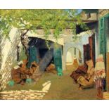 GAMEZ, DIEGO Spanischer Maler, 20.Jh. Arabischer Souk. Öl/Lwd., signiert. 60x73cm, Ra. GAMEZ,