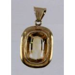 ANHÄNGER 585/000 Gelbgold mit Citrin. L.3,2cm, Brutto ca. 4,8g A PENDANT ??585/000 yellow gold set