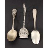 3 SILBERNE BESTECKTEILE zus. ca. 105g 5 SILVER CUTLERY ITEMS ca. 105g in total