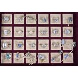 LOT VON 25 TEILEN SILBERSCHMUCK mit blauen Topasen und teils mit Markasiten A LOT OF 25 SILVER