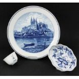 3 TEILE MEISSENER PORZELLAN mit Blaudekor. Schwertermarke, 20.Jh. 3 MEISSEN PORCELAIN ITEMS with