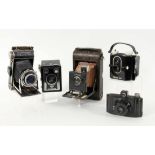 LOT VON 5 ALTEN FOTOAPPARATEN A LOT OF 5 OLD CAMERAS