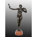 MARTINELLINI italienischer Bildhauer, 19.Jh. Venus mit Spiegel. Patinierte Bronze auf