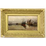 GALIEN-LALOUE, EUGENE Paris 1854 - 1941 Chérence Schiffe im Hafen. Öl/Holz, signiert mit dem