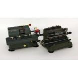 ZWEI ALTE RECHENMASCHINEN Fa. Walther TWO OLD MECHANICAL CALCULATORS of the firm Walther